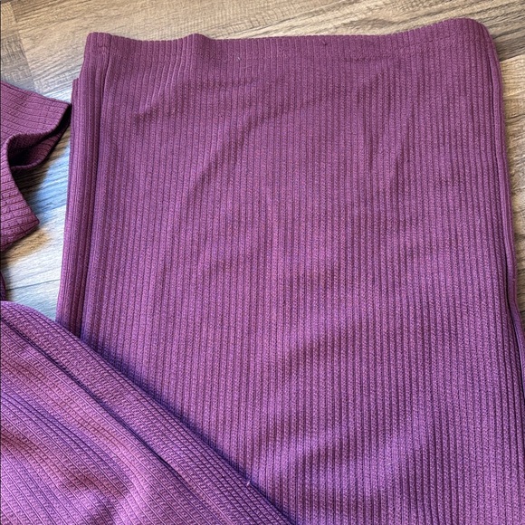 CIDER women's purple rib-knit two-piece set - Picture 3 of 4